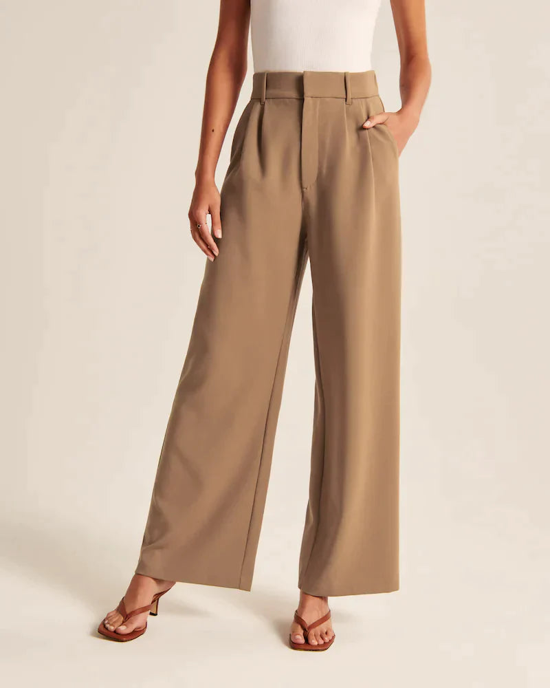 BELLA BROWN Tailored Pantalon Wide Leg
