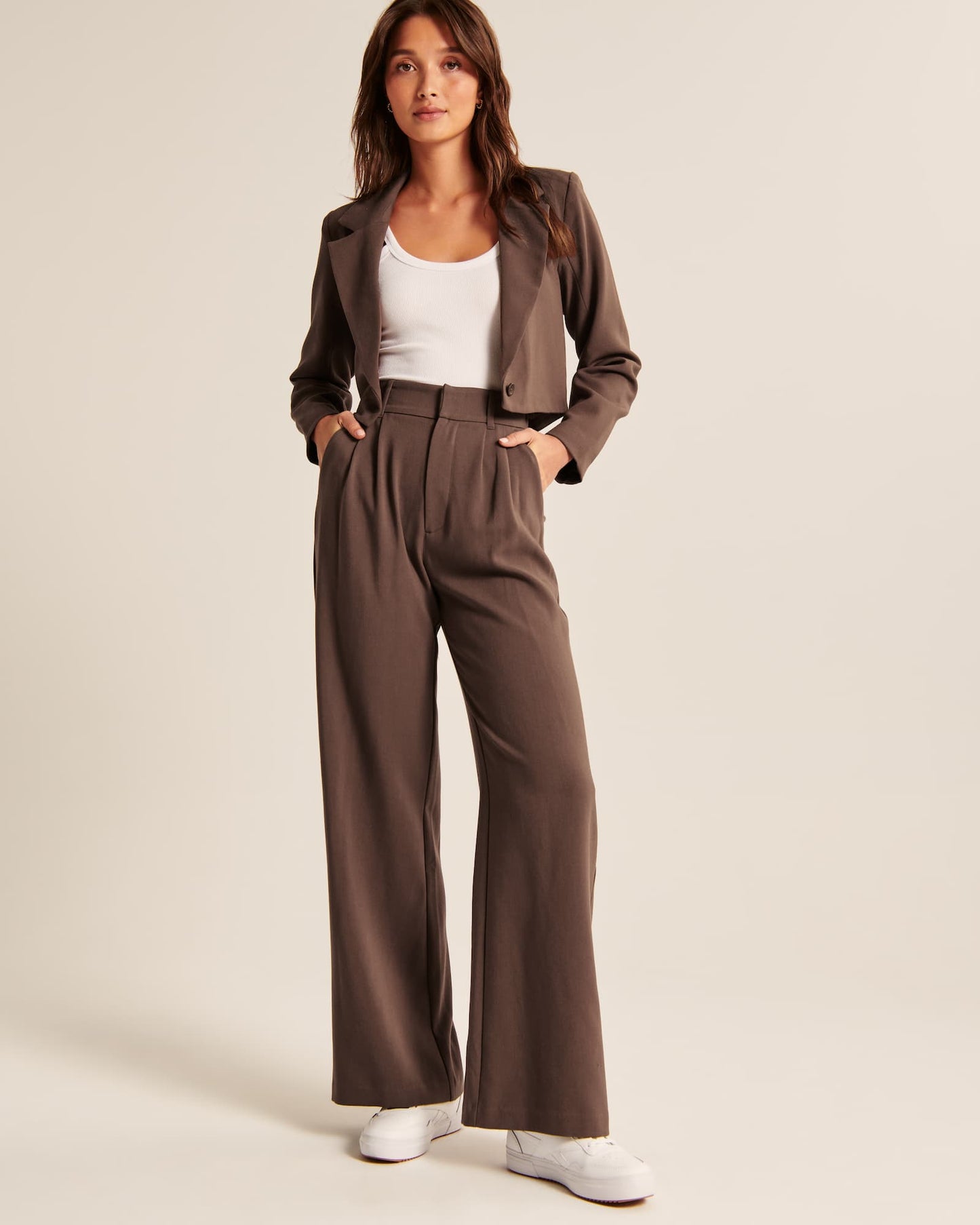 BELLA MOCHA Tailored Pantalon Wide Leg