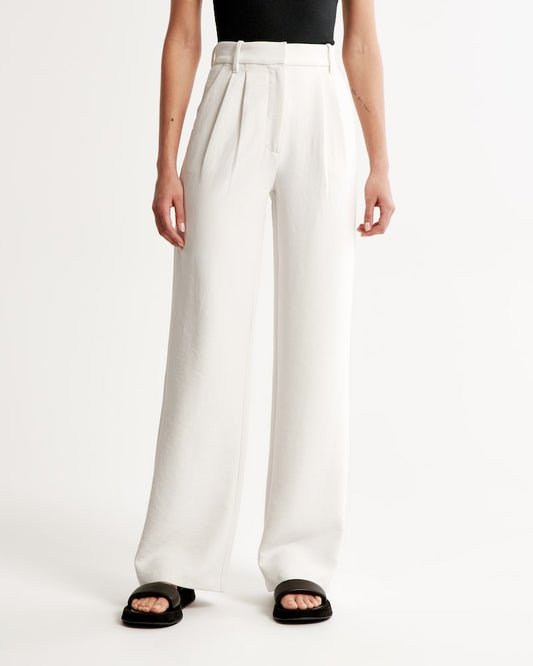 BELLA WHITE Tailored Pantalon Wide Leg