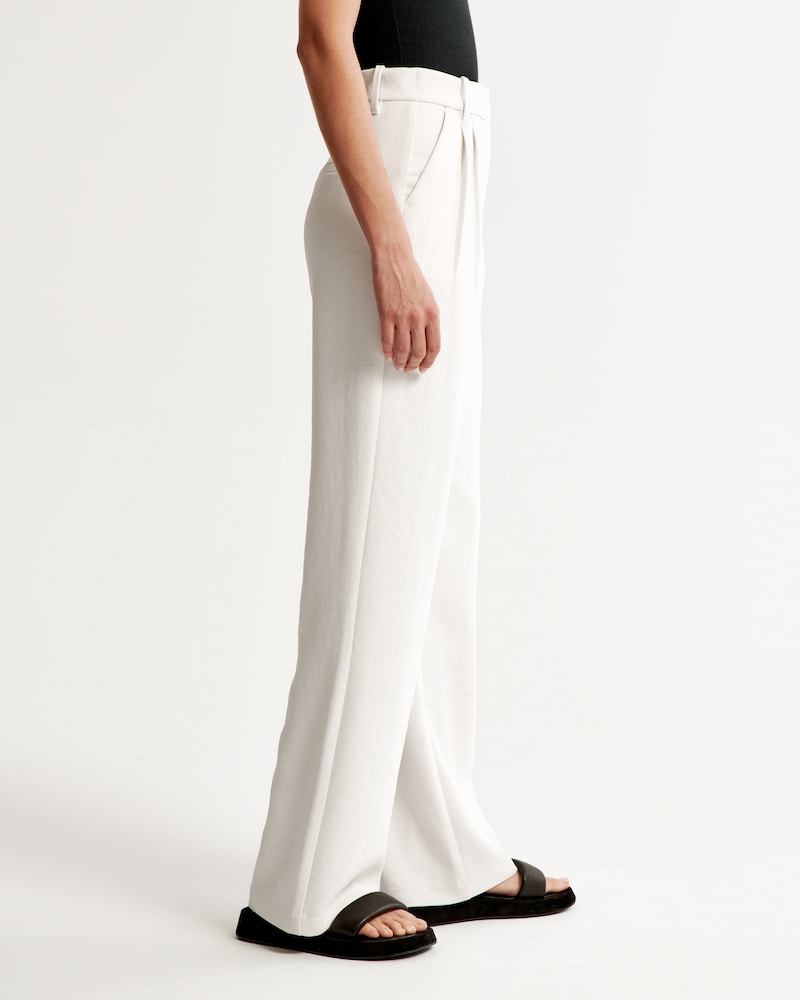 BELLA WHITE Tailored Pantalon Wide Leg