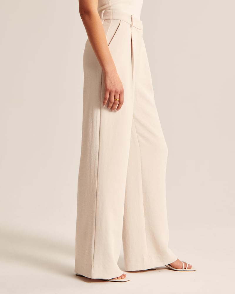 BELLA BEIGE Tailored Pantalon Wide Leg