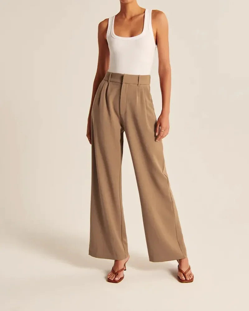 BELLA BROWN Tailored Pantalon Wide Leg