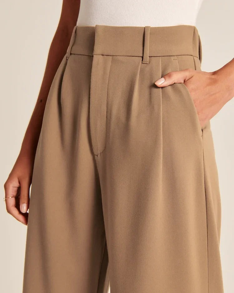 BELLA BROWN Tailored Pantalon Wide Leg