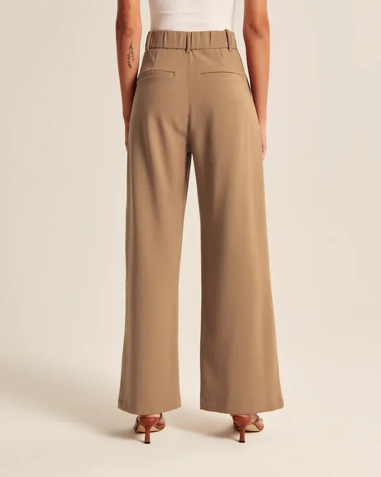 BELLA BROWN Tailored Pantalon Wide Leg
