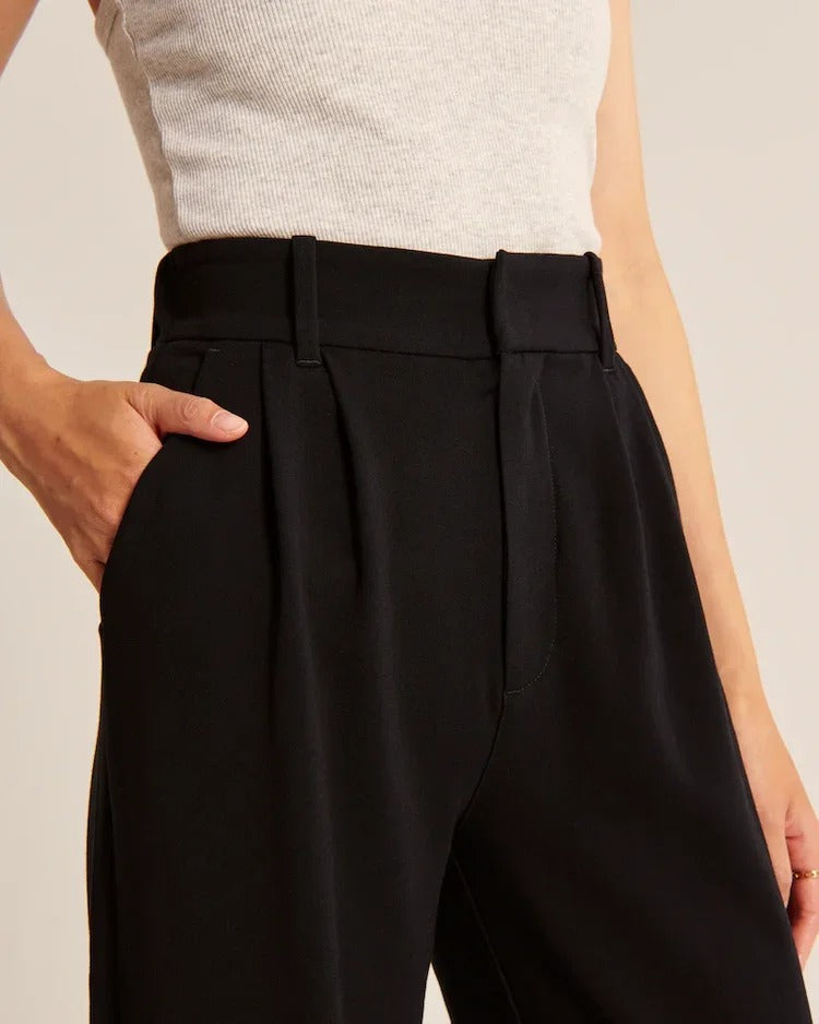 BELLA BLACK Tailored Pantalon Wide Leg