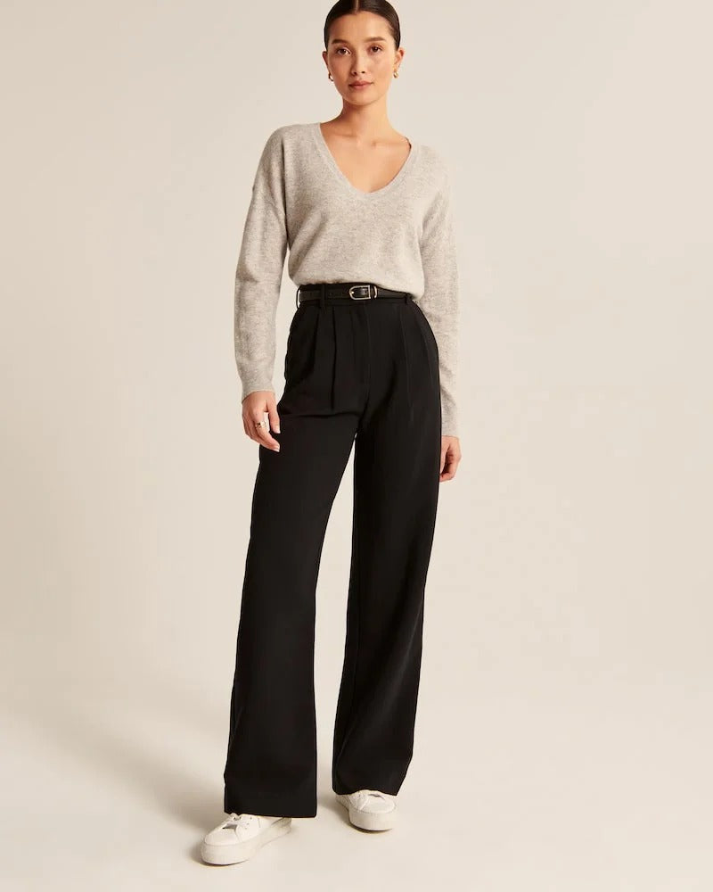BELLA BLACK Tailored Pantalon Wide Leg