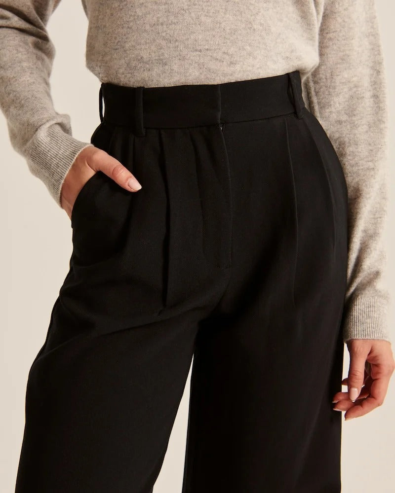 BELLA BLACK Tailored Pantalon Wide Leg