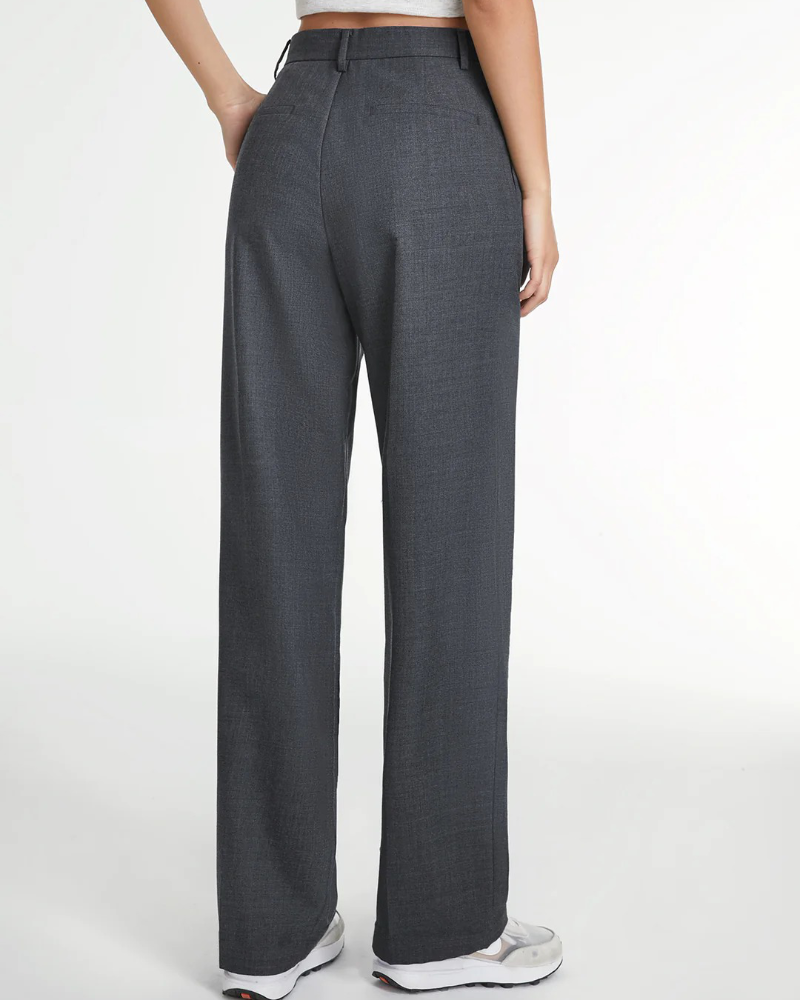 BELLA DARK GREY Tailored Pantalon Wide Leg